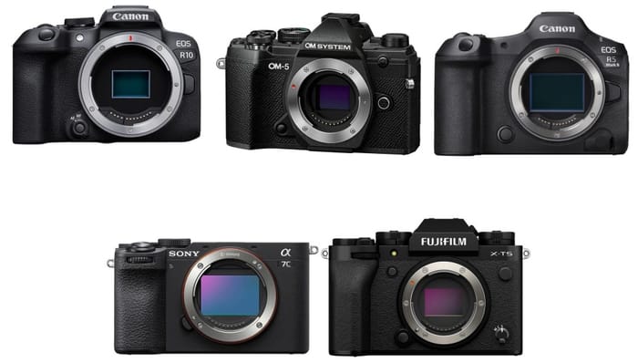 Top 5 Mirrorless Cameras for 2025